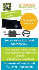 Read more about the article Balkonkraftwerke für Freiburg und Baden